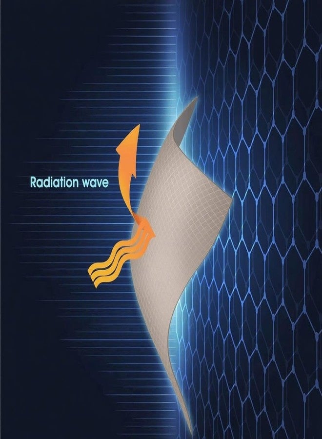 Amradield Faraday Scarf Blue Silver Fiber Fabric Scarf Signal Protection 5G, WiFi, Cellular, Bluetooth High Influencing Efficiency Reduce harmful signals Unisex Multiple Ways To Wear - Image 4